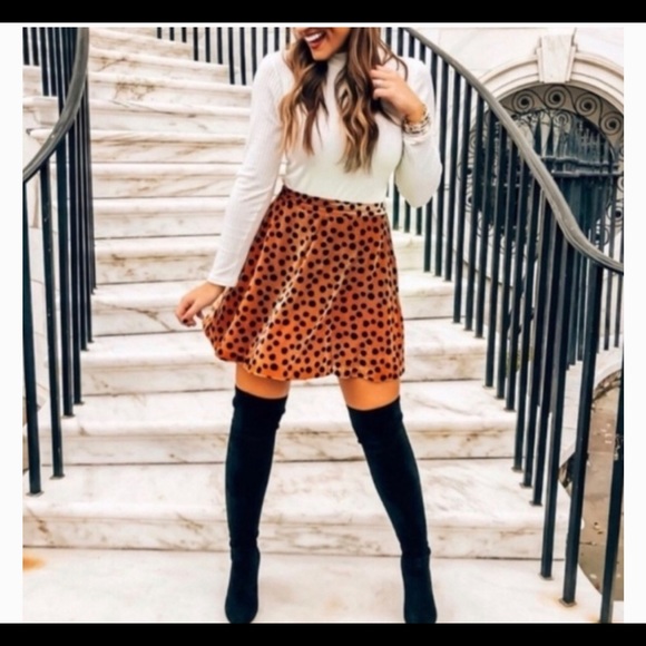 MADEWELL Velvet Circle Skirt In Leopard Dot - Picture 5 of 5